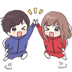隠し無料スタンプ::ジャージカップル × 選べるニュース