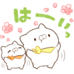 限定無料スタンプ::春の日常＆やさしい敬語♪こどもにゃんこ
