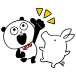 限定無料スタンプ::超ごきげん！ごきげんぱんだとタウンワーク