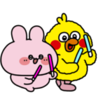 限定無料スタンプ::動く！あさみみちゃん×ポインコ